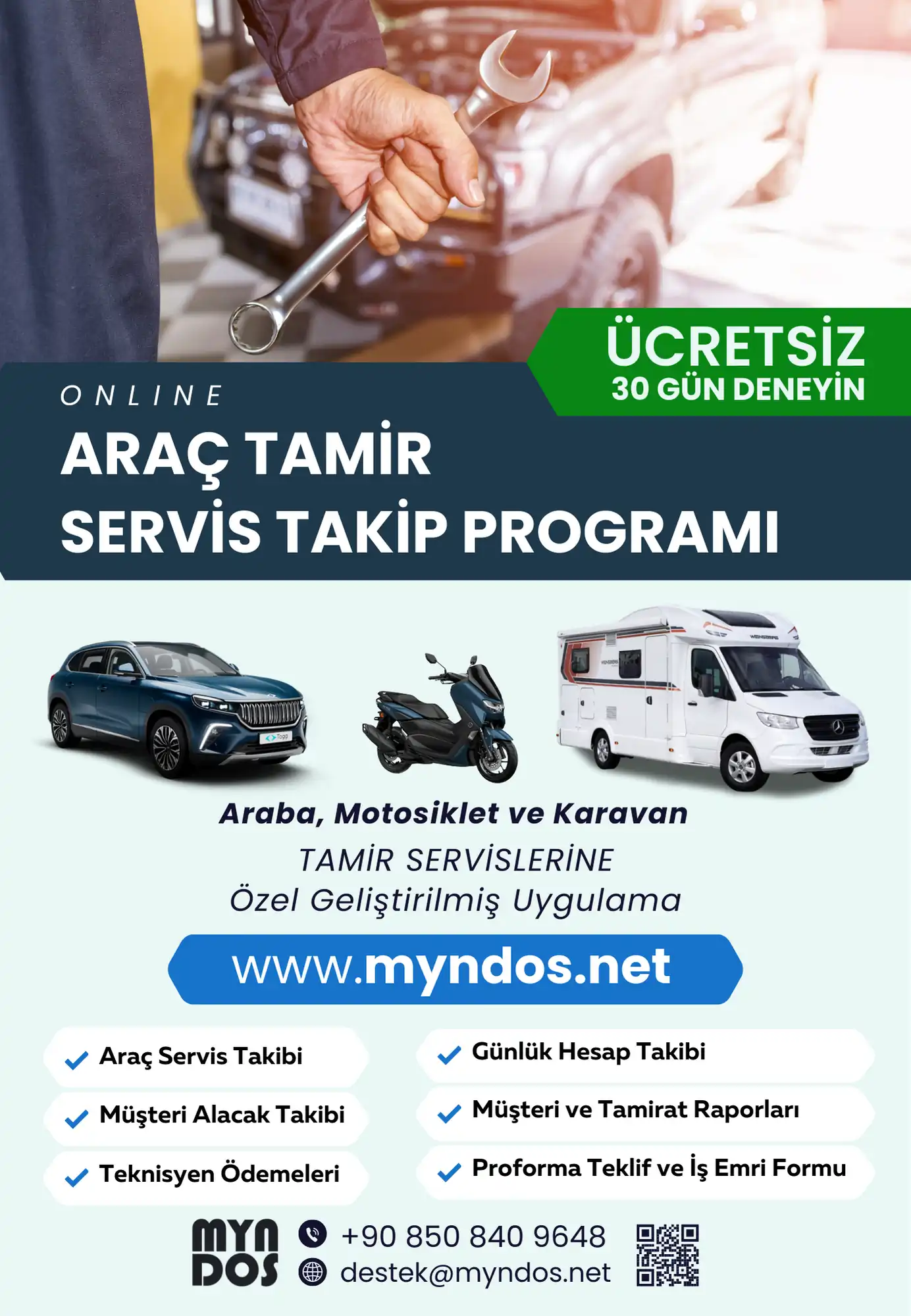 MYNDOS.net Araç Servis Takip Yazılımı